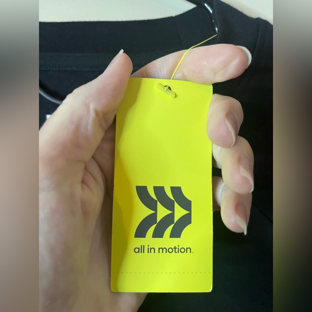 All In Motion Black Crew Neck Ponte Sweatshirt - Picture 5 of 8